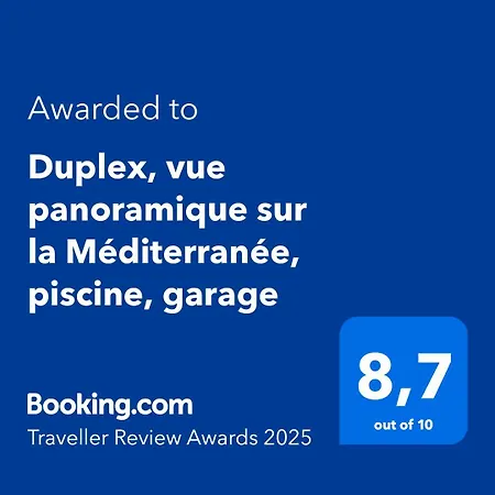 Apartamento Duplex, Vue Panoramique Sur La Mediterranee, Piscine, Garage
